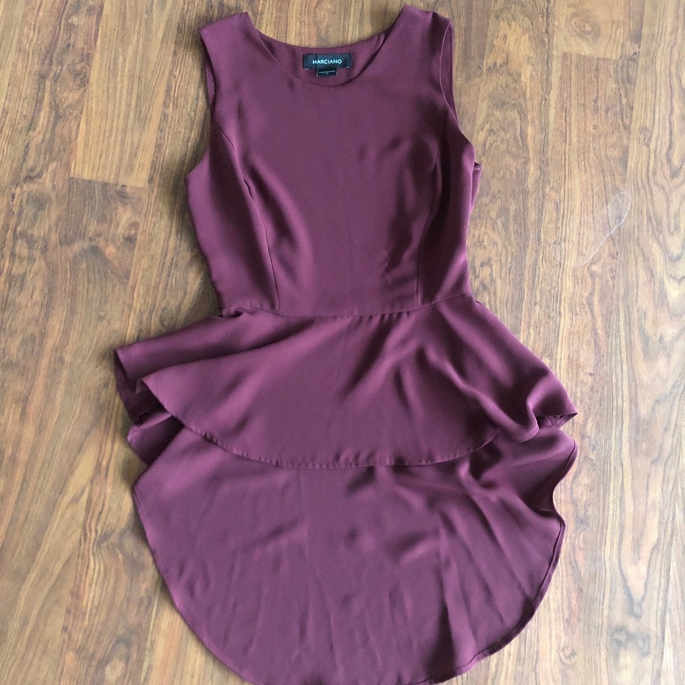 Marciano Asymmetrical Peplum Top